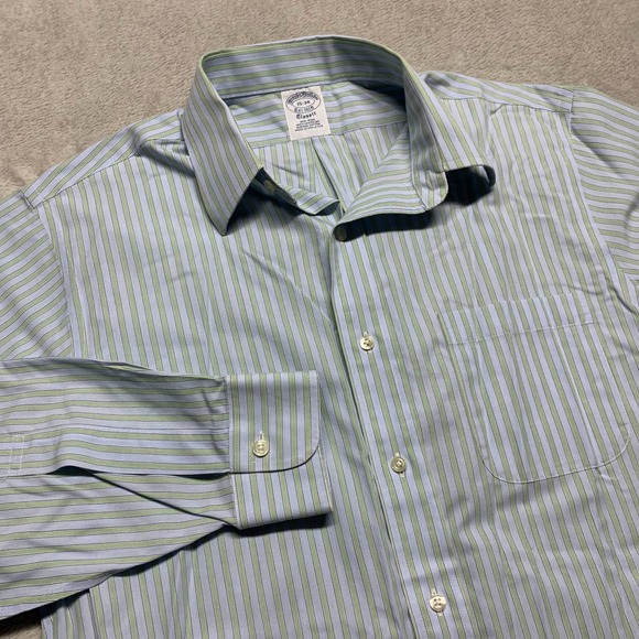 Brooks Brothers Other - Brooks‎ Brothers Dress Long Sleeve Button Shirt Mens 15 - 34 Blue Green Striped